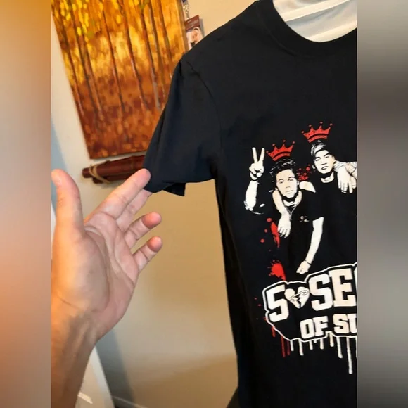 Gildan Black Graphic Tee - 5 Seconds of Summer - Picture 5 of 10